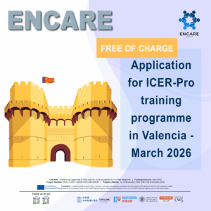 Flyer for an application for ICER-Pro training programme in Valencia - March 2026